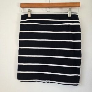 Xhilaration Black and White Striped Mini Skirt - XS